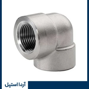 زانو 90 درجه دنده ای استیل 304 سایز ½ اینچ